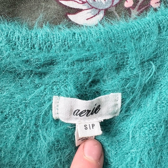 aerie Teal Fuzzy Tank Mini Dress - Picture 4 of 4